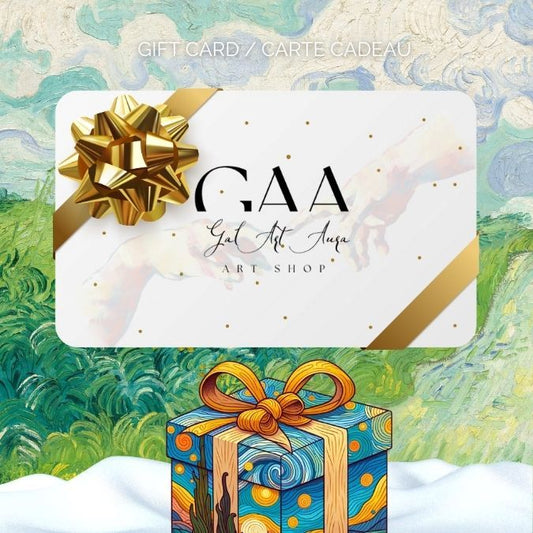 Carte cadeaux pour les amateurs d'art - Galartaura.com Galartaura