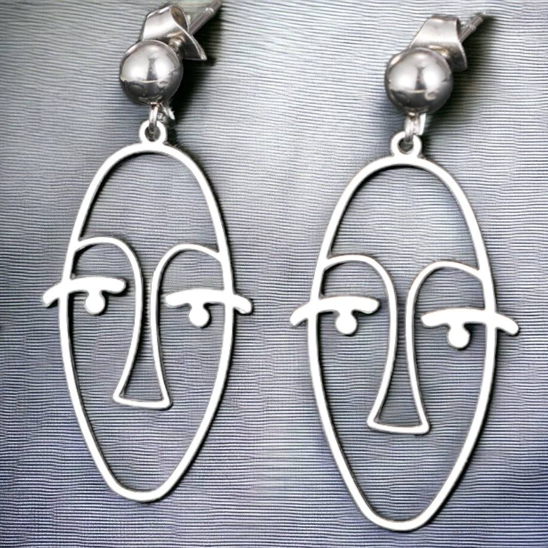 Galartaura Boucles d'oreilles argentées - Pablo Picasso