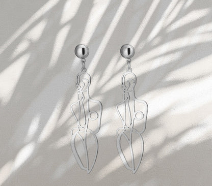 Galartaura Boucles d'oreilles argentées - Picasso