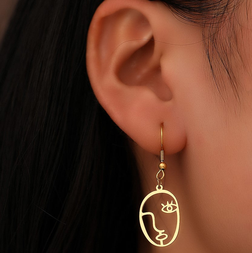 Galartaura Boucles d'oreilles dorées - Pablo Picasso