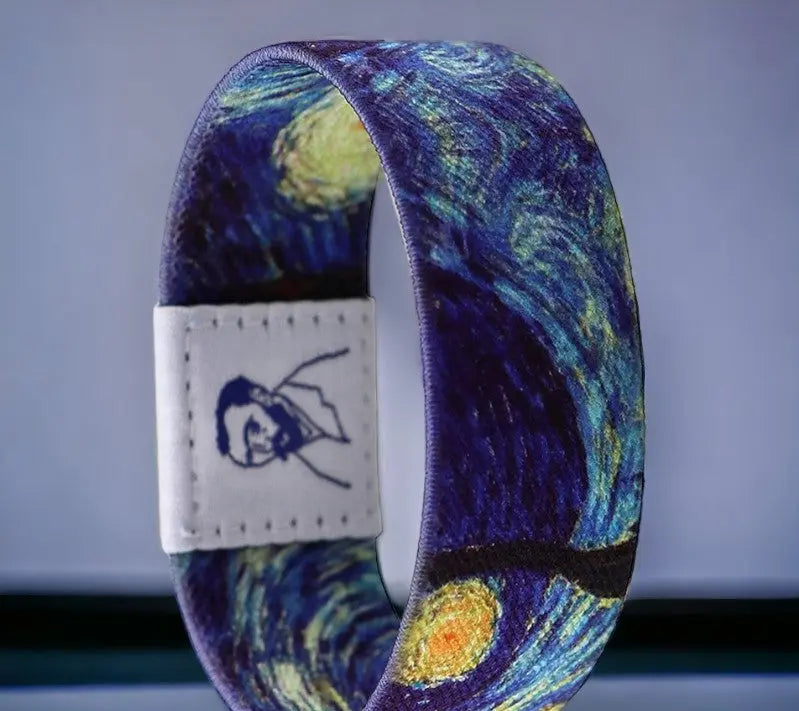 Galartaura Bracelet en tissu - Van Gogh - Nuit étoilé