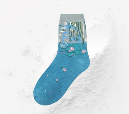 Galartaura Chaussettes "Les Nénuphars" Claude Monet