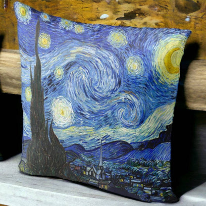 Galartaura Housse coussin Van Gogh - Nuit étoilée