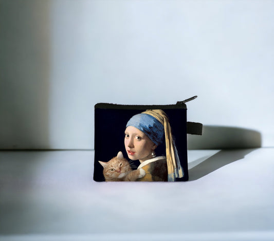 Galartaura Pochette La jeune fille à la perle avec chat - Johannes Vermeer