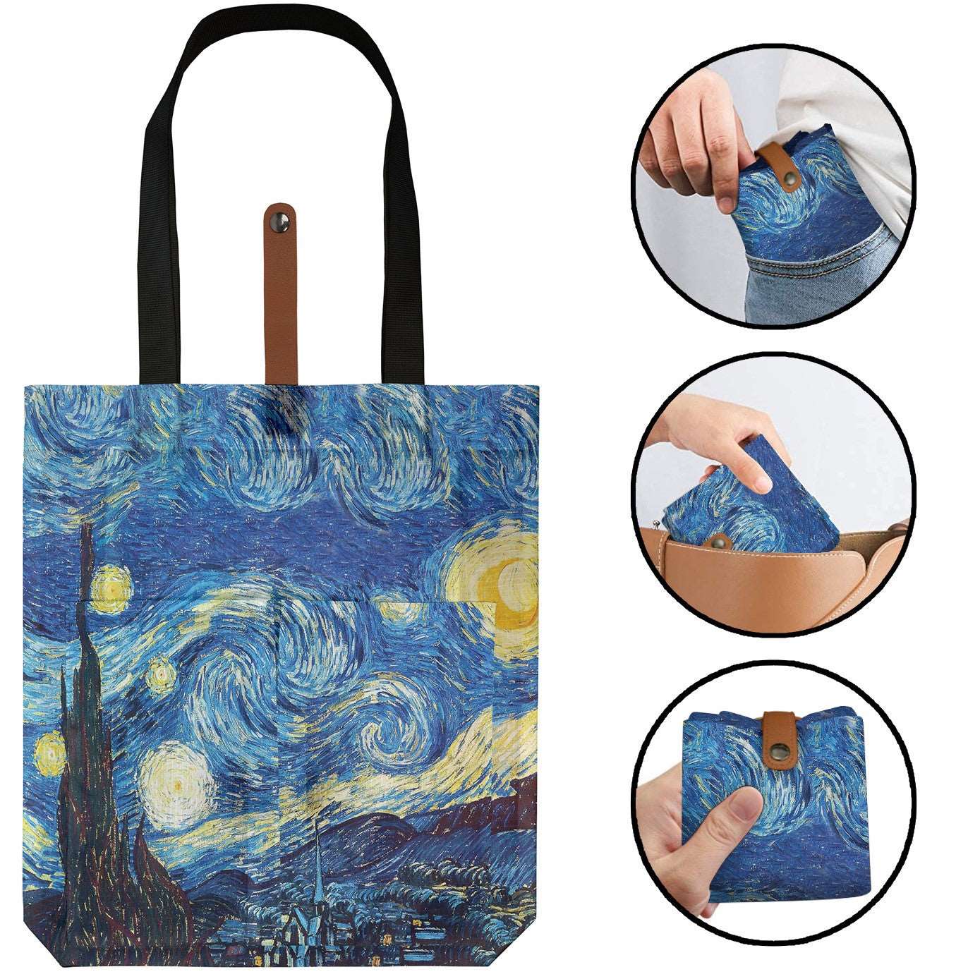 Galartaura Sac pliable Van Gogh - La nuit étoilée