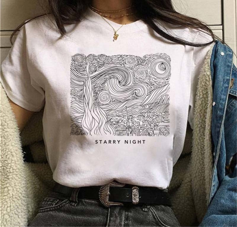 Galartaura Tee-shirt La nuit étoilée - Van Gogh