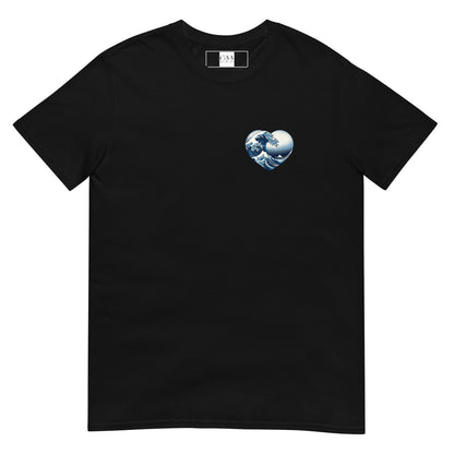 T-shirt Unisexe " coeur de la Vague " - Hokusai Galartaura