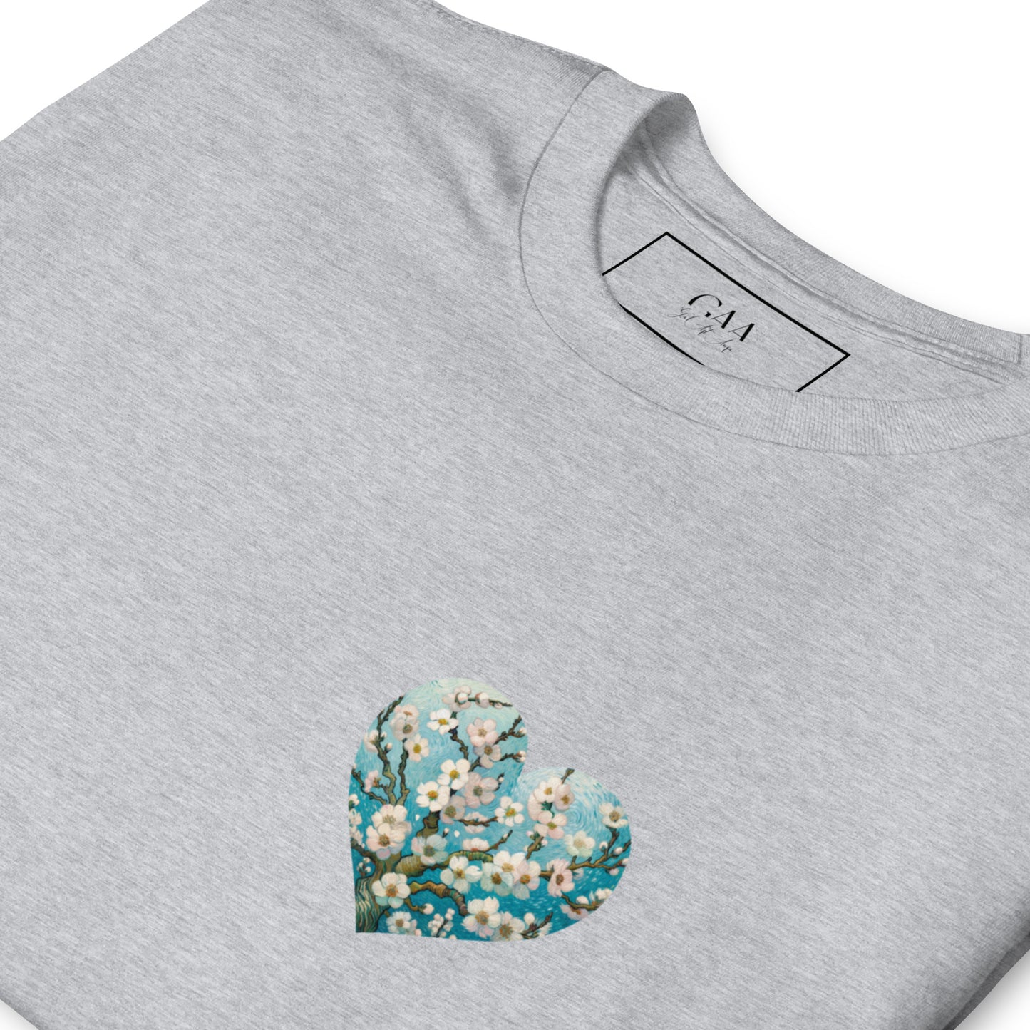 T-shirt Unisexe "coeur d'amandier en fleur" - Van Gogh Galartaura