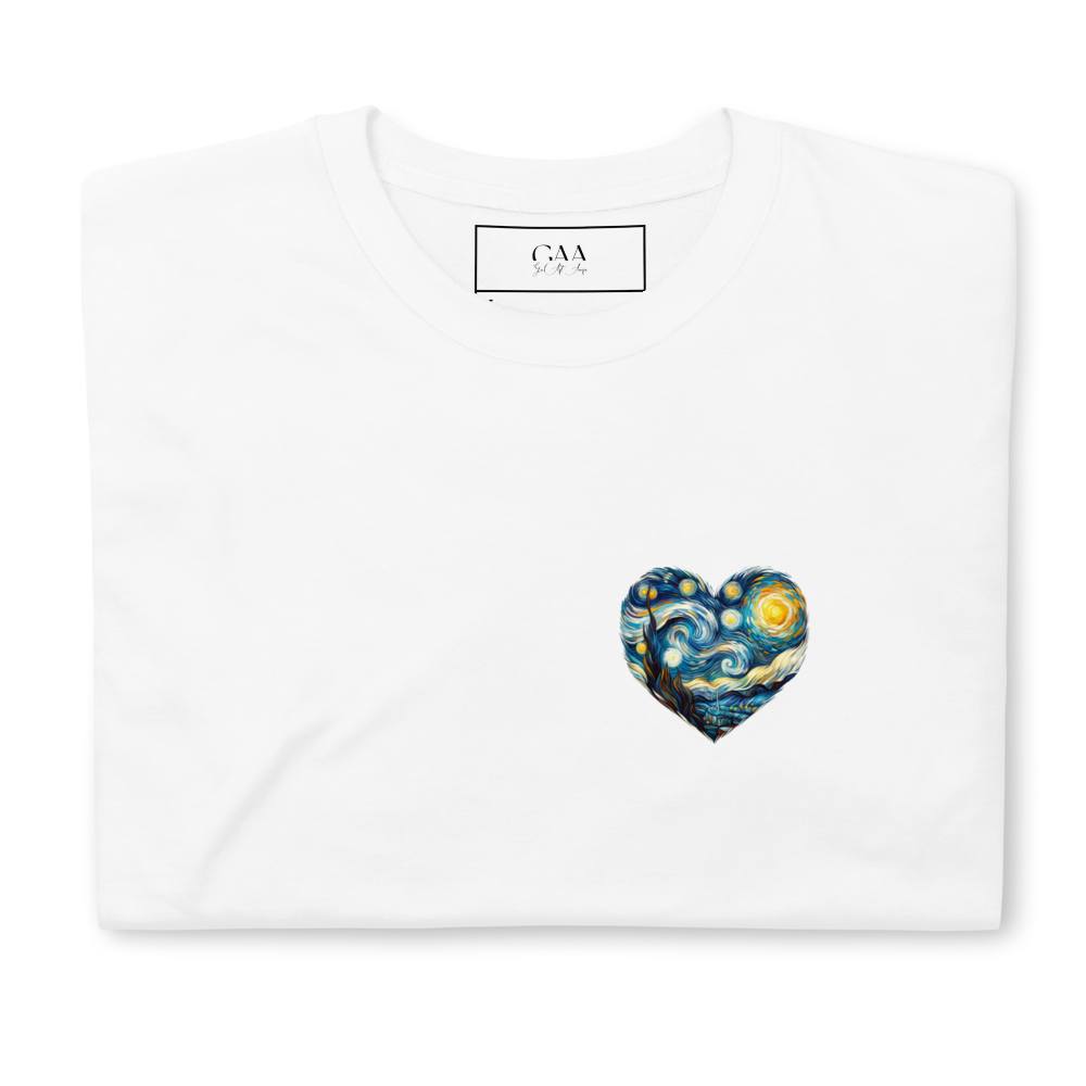 T-shirt Unisex "Cœur de Nuit Étoilée" - Van Gogh Galartaura