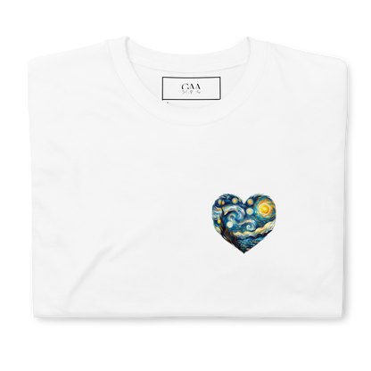 T-shirt Unisex "Cœur de Nuit Étoilée" - Van Gogh Galartaura